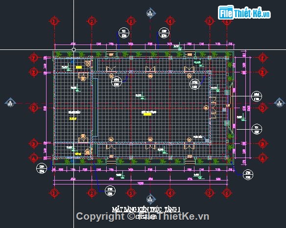 Nhà văn hóa 12.02x20.07m full KT,Bản vẽ nhà văn hóa thôn,File cad nhà văn hóa thôn