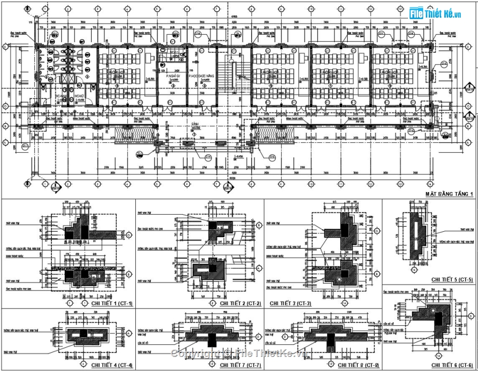 bản vẽ trường tiểu học 3 tầng,File autocad trường học 3 tầng,File cad trường học 3 tầng,trường tiểu học 3 tầng,trường tiểu học 11.6x47.4m