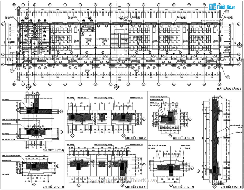 bản vẽ trường tiểu học 3 tầng,File autocad trường học 3 tầng,File cad trường học 3 tầng,trường tiểu học 3 tầng,trường tiểu học 11.6x47.4m