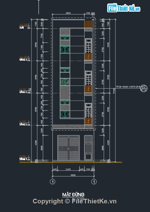 Nhà trọ 4 tầng,File cad nhà trọ 4 tầng,Bản vẽ nhà trọ 4 tầng,Autocad nhà trọ 4 tầng,Nhà trọ 4 tầng file cad