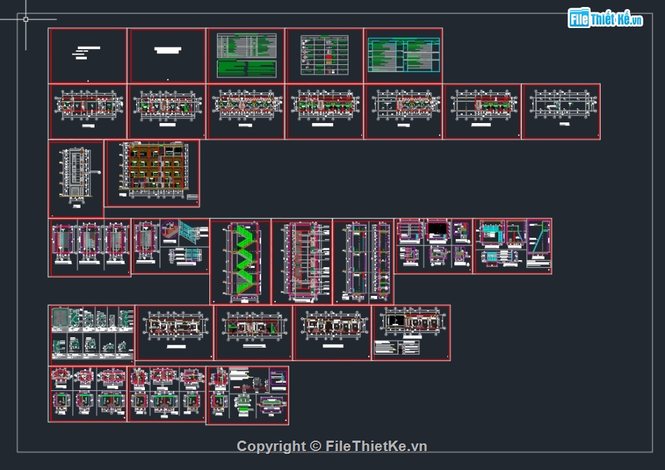 Nhà trọ 4 tầng,File cad nhà trọ 4 tầng,Bản vẽ nhà trọ 4 tầng,Autocad nhà trọ 4 tầng,Nhà trọ 4 tầng file cad