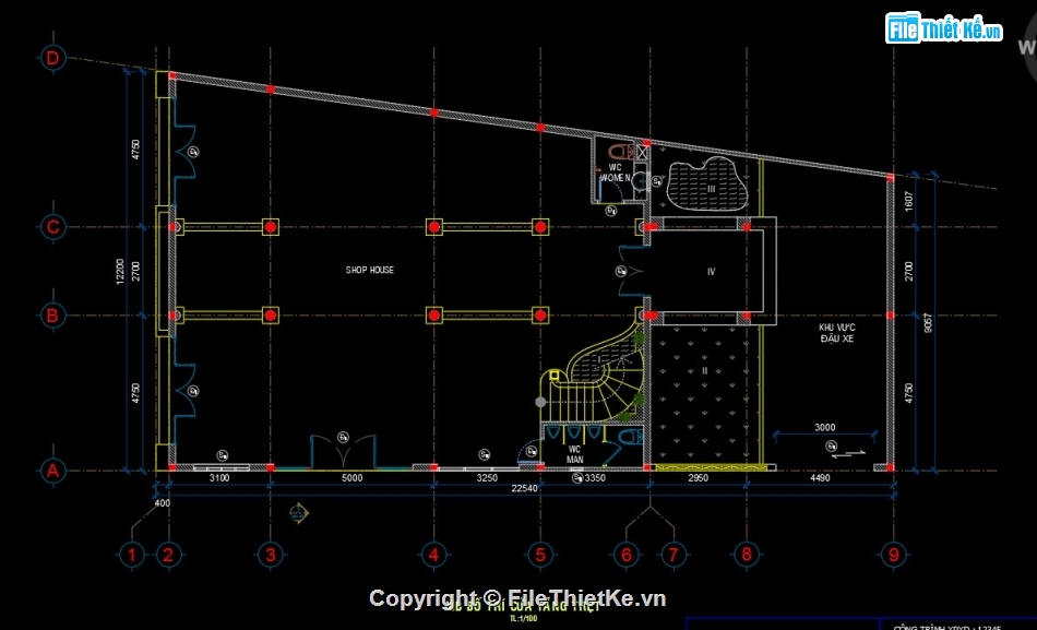 nhà phố 3 tầng đẹp,kiến trúc nhà phố,nhà phố 3 tầng file autocad