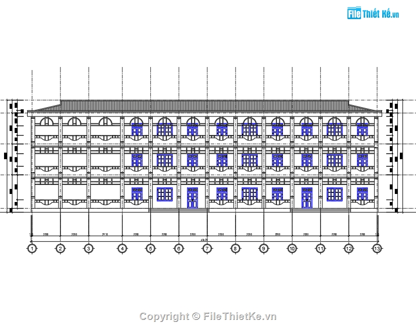 bản vẽ trường mầm non,trường mầm non 3 tầng 11x40m,file cad trường mầm non,trường mầm non 3 tầng,autocad trường mầm non