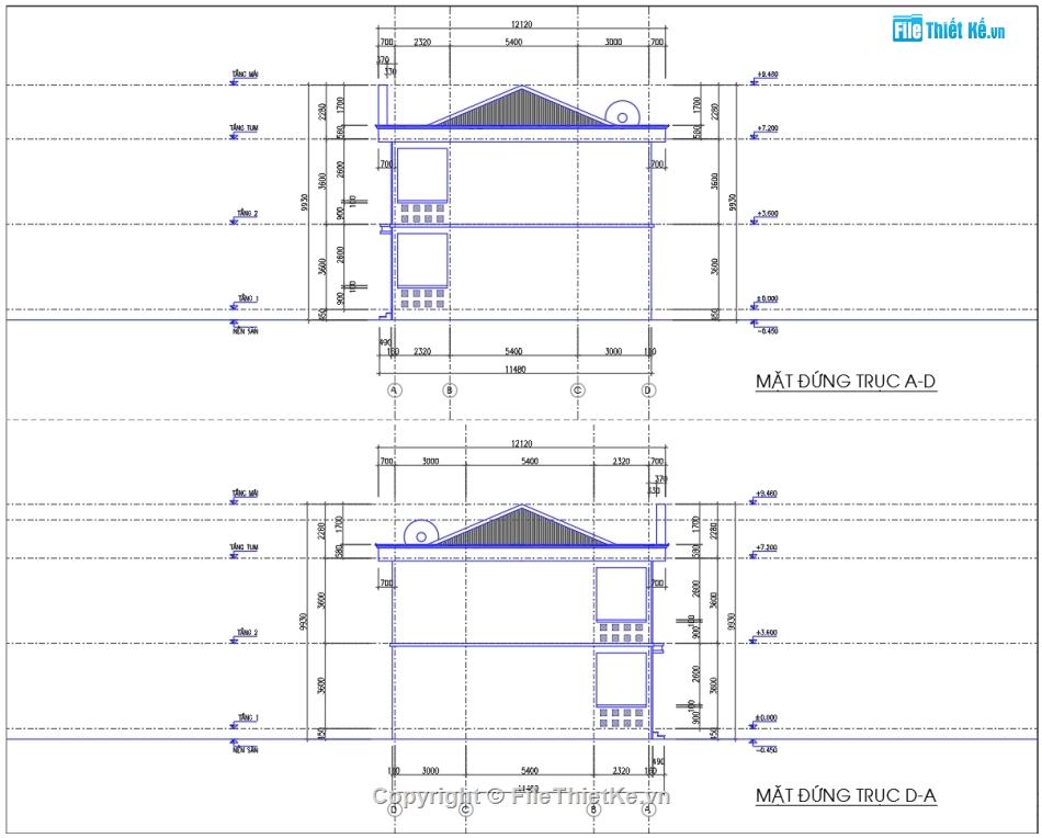 Trường mầm non 2 tầng,bản vẽ trường mầm non,trường mầm non 11x31m,file cad trường mầm non,trường mầm non file autocad