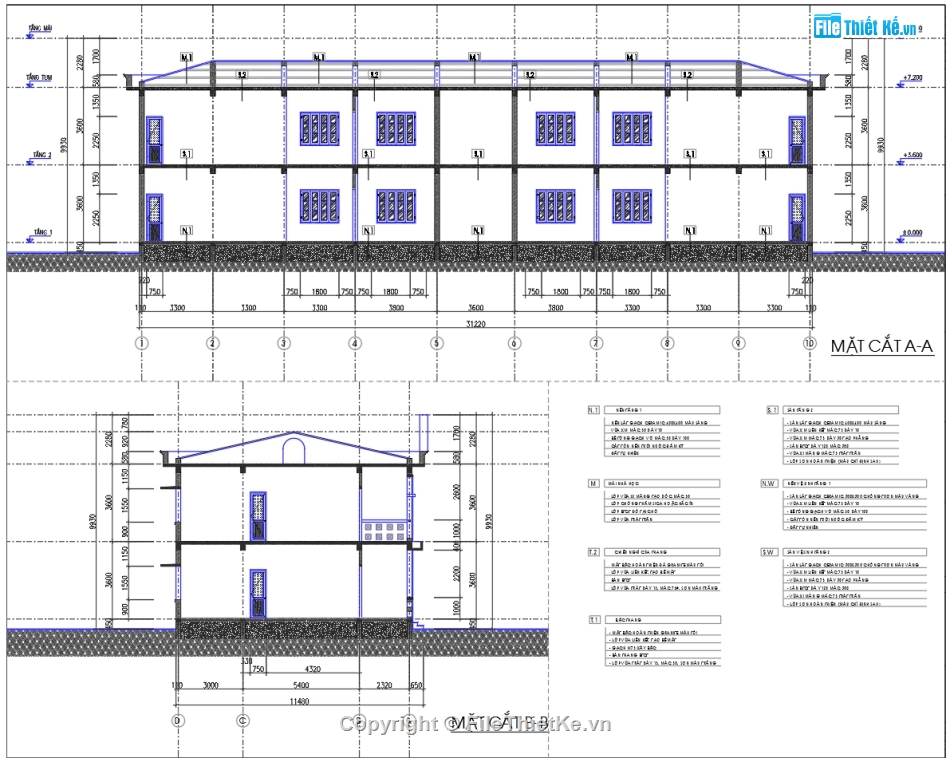 Trường mầm non 2 tầng,bản vẽ trường mầm non,trường mầm non 11x31m,file cad trường mầm non,trường mầm non file autocad