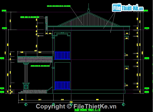 bản vẽ trường THCS,bản vẽ autocad trường học,cad trường thcs kèm dự toán,bản vẽ trường thcs 2 tầng 8 phòng,trường thcs 12.63x38.02m,bản vẽ trường thcs kèm dự toán