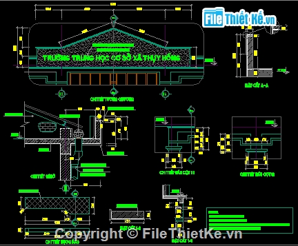 bản vẽ trường THCS,bản vẽ autocad trường học,cad trường thcs kèm dự toán,bản vẽ trường thcs 2 tầng 8 phòng,trường thcs 12.63x38.02m,bản vẽ trường thcs kèm dự toán