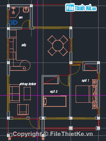 nhà cấp 4 đẹp,bản vẽ nhà cấp 4,nhà cấp 4 8x11.4m,file cad nhà cấp 4,nhà cấp 4 file autocad