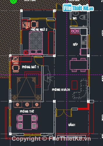 Nhà cấp 4 file cad,sketchup nhà cấp 4,bản vẽ nhà cấp 4,nhà cấp 4 7x11.35m,nhà cấp 4 file autocad,autocad nhà cấp 4