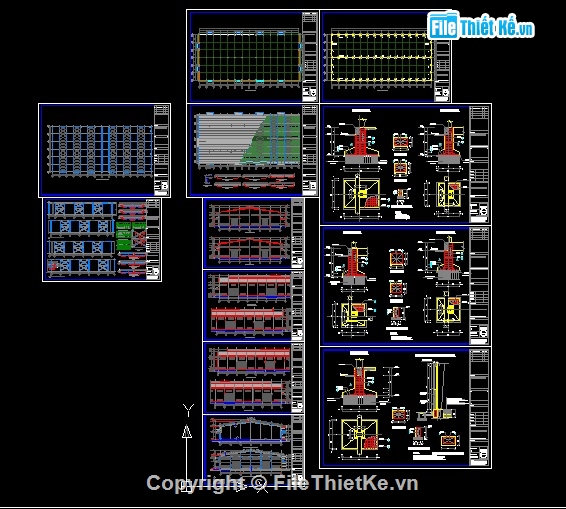 bản vẽ nhà xưởng,file cad nhà xưởng,xưởng sản xuất viên nén gỗ,nhà xưởng file cad,file cad nhà xưởng 45x98m