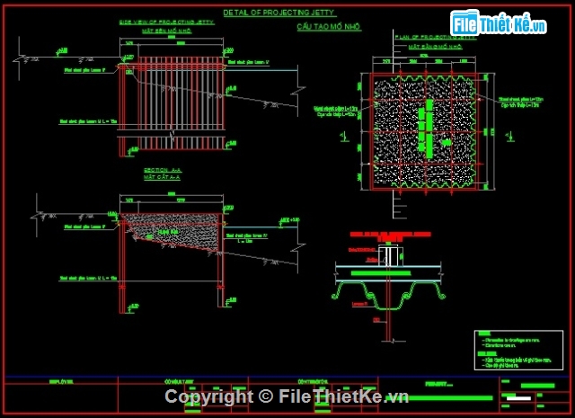 bảng tính,bảng tính mố nhô,bản vẽ mố nhô,mố nhô tạm,Projecting jetty