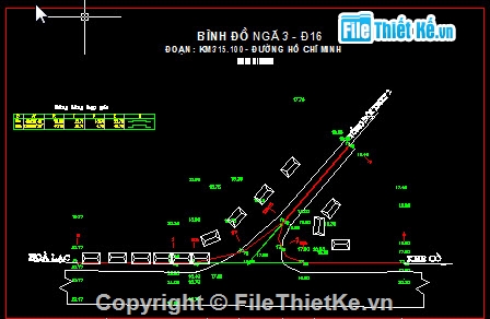 Bản vẽ mặt cắt ngang điển hình,Bản vẽ bình đồ trắc dọc,Bản vẽ thiết kế trắc ngang,Bản vẽ thiết kế nút giao,Bản vẽ thiết kế nút giao cống,Thuyết minh dự án