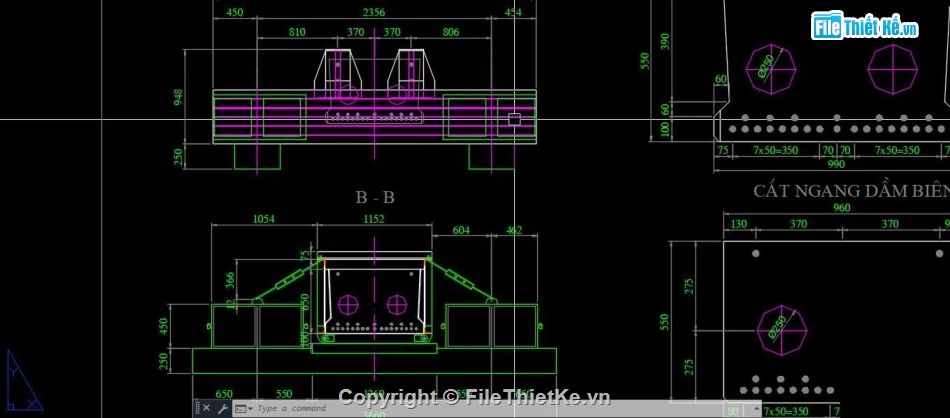 dầm bản rỗng,bản dầm,Bản vẽ dầm,Bản vẽ dầm L=15m