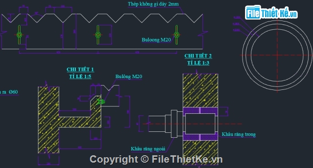 Bản Vẽ Bể Lắng Đứng Nén Bùn