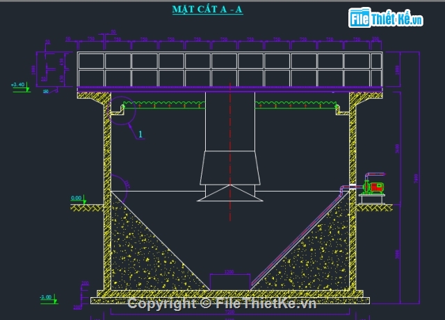 Bản Vẽ Bể Lắng Đứng Nén Bùn