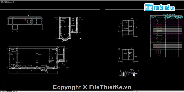 bản vẽ bể nước,bản vẽ công trình,bản vẽ hoàn công,hệ thống xử lý nước thải 10m3,Bản vẽ bể lắng gạn dầu