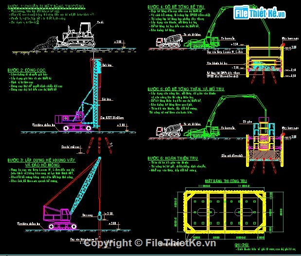 thi công cầu,bản vẽ thi công cầu,biện pháp thi công móng,bản vẽ biện pháp thi công,Bản vẽ cad thi công cầu