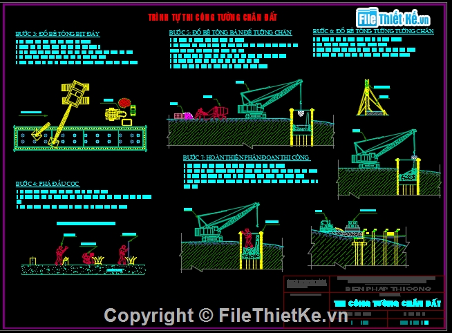 biện pháp thi công cầu cảng,biện pháp thi công cầu cập tàu,đóng cọc bê tông,thi công btct dầm,thi công btct bản,thi công tường chắn đất