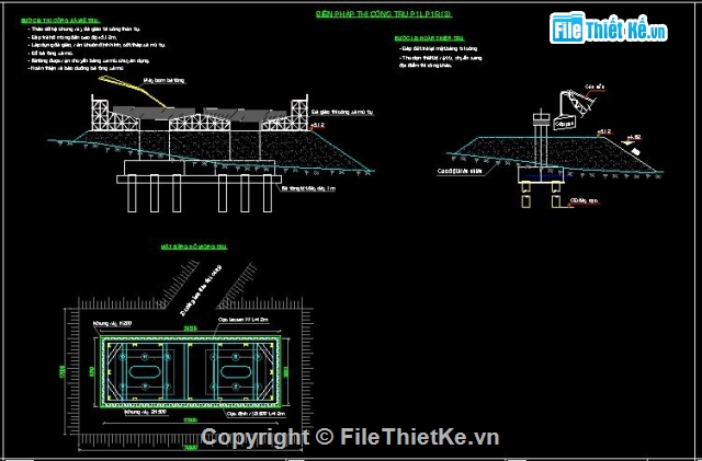 thi công cầu,biện pháp thi công mố,biện pháp thi công trụ,biện pháp thi công kết cấu nhịp,lao lắp bằng giá 3 chân