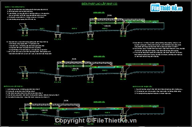 thi công cầu,biện pháp thi công mố,biện pháp thi công trụ,biện pháp thi công kết cấu nhịp,lao lắp bằng giá 3 chân