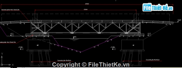 Bản vẽ,thi công cầu,thi công cầu dầm T,thi công cọc đóng,đóng cọc hệ giá,thi công mố cầu