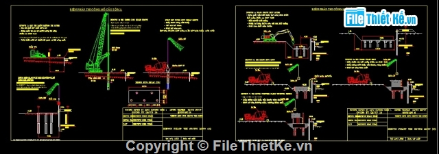 bản vẽ biện pháp thi công cầu,biện pháp thi công cầu đường,biện pháp thi công cầu,thi công cầu