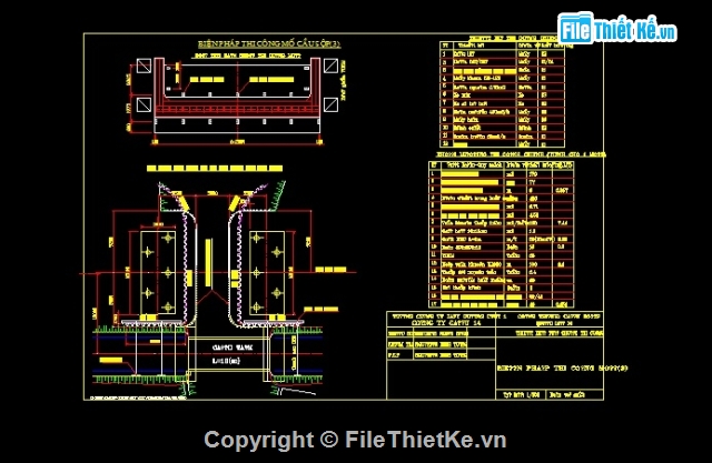 bản vẽ biện pháp thi công cầu,biện pháp thi công cầu đường,biện pháp thi công cầu,thi công cầu