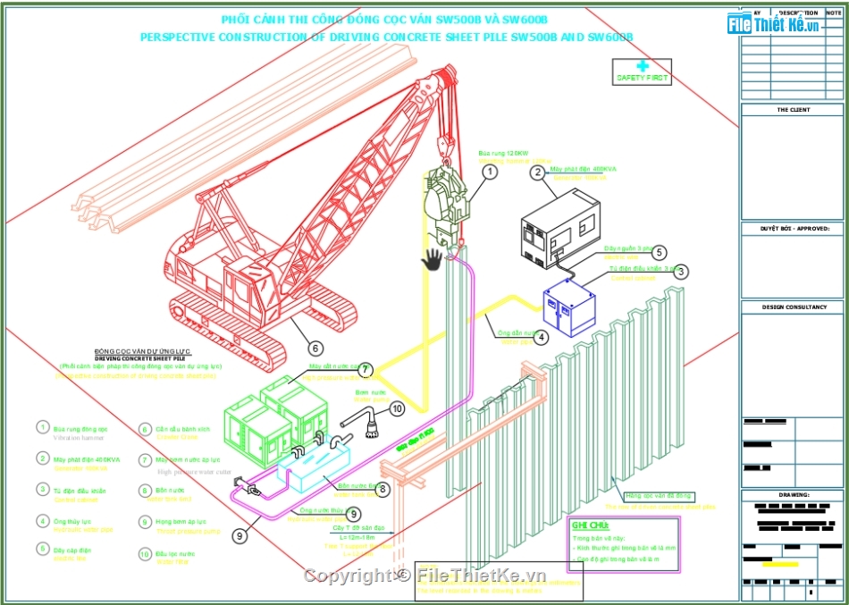 biện pháp thi công cọc ván,biện pháp thi công cọc ly tâm,biện pháp thi công cọc,bản vẽ biện pháp thi công cọc