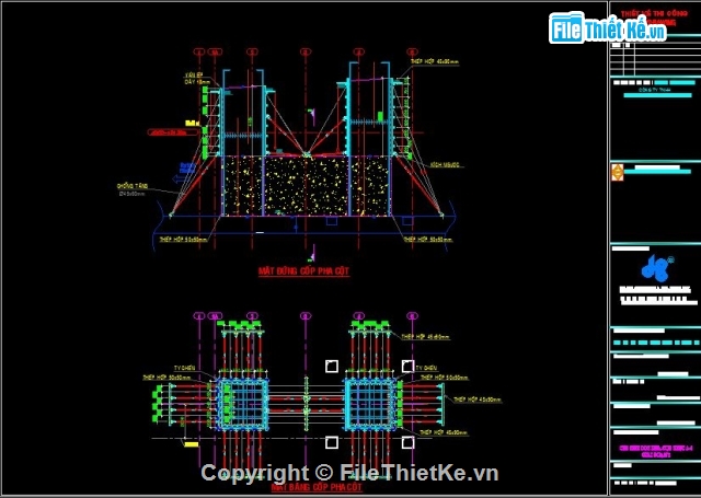 Biện pháp thi công trụ cột cáp treo,trụ cột cáp treo,cột nhà ga,Bản vẽ thi công