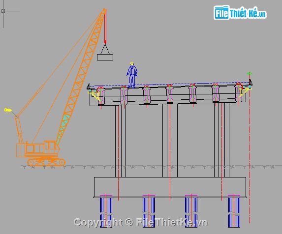 Bản vẽ thi công,Bản vẽ dầm T,bản vẽ biện pháp,thi công cầu,thi cong mat cau