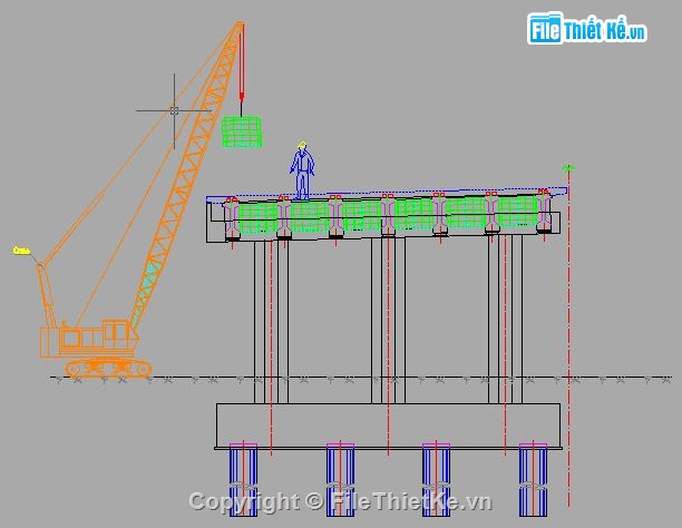 Bản vẽ thi công,Bản vẽ dầm T,bản vẽ biện pháp,thi công cầu,thi cong mat cau