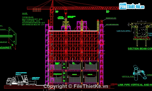 bản vẽ biện pháp thi công,biện pháp thi công nhà,nhà cao tầng