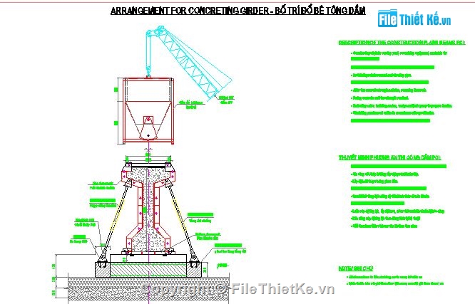 sản xuất dầm I,bệ đúc dầm I33m,ván khuôn dầm I33,Công nghệ đúc dầm I33