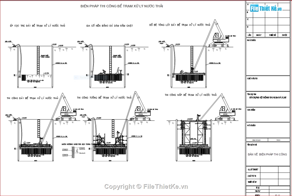 Bản vẽ thi công,trạm xử lý nước thải,nước thải bệnh viện,biện pháp thi công trạm xử lý nước thải
