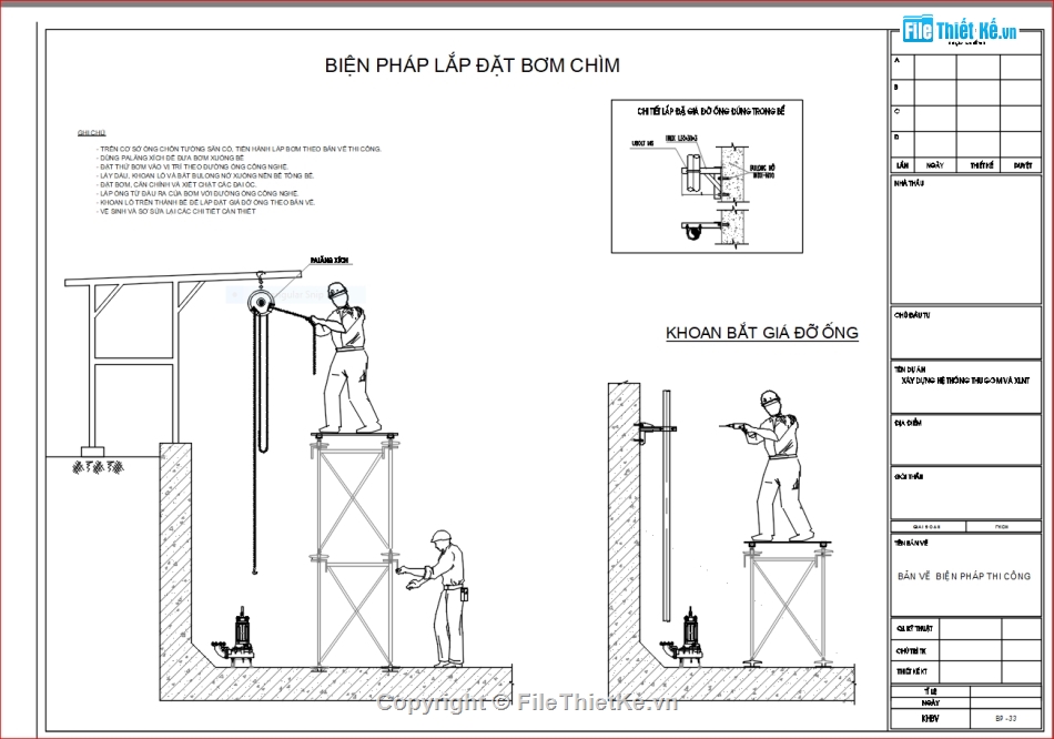 Bản vẽ thi công,trạm xử lý nước thải,nước thải bệnh viện,biện pháp thi công trạm xử lý nước thải