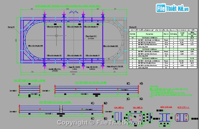 thi công cầu,Bản vẽ cad thi công cầu,biện pháp thi công trụ cầu,kết cấu bổ trợ thi công trụ,đà giáo phục vụ thi công trụ,ván khuôn thi công trụ