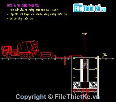 Bản vẽ cad thi công cầu,biện pháp thi công trụ cầu,bản vẽ biện pháp thi công,thi công cầu,Bản vẽ thi công