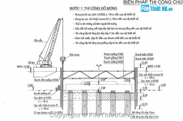 trụ cầu,Bản vẽ thi công,thi công cầu,biện pháp thi công trụ cầu