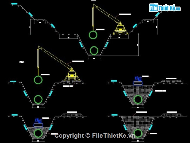 bản vẽ biện pháp thi công,biện pháp thi công tuyến đường ống dẫn nước sạch,hướng dẫn biện pháp thi công