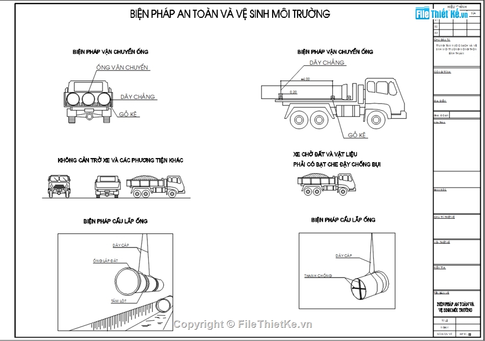 Bản vẽ thi công,HDPE,Bản vẽ  cad biện pháp thi công,biện pháp thi công ống HDPE
