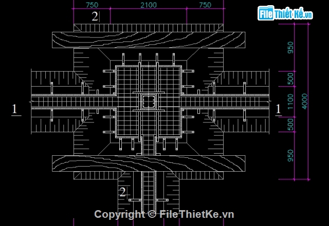 Bản vẽ thi công,bản vẽ biện pháp,ván khuôn móng