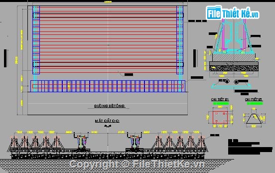 bản vẽ tổ chức thi công,Bản vẽ dầm I,thi công dầm,lắp dầm bằng phương pháp đấu cẩu,bệ đúc dầm