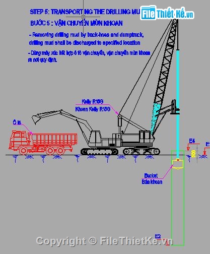 thi công cọc,thi công cầu,khoan nhồi cọc,cọc khoan nhồi,Bản vẽ thi công