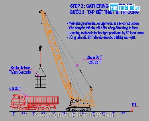 thi công cọc,thi công cầu,khoan nhồi cọc,cọc khoan nhồi,Bản vẽ thi công