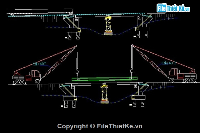 thi công cầu,lao nhịp cầu,sàng ngang dầm,biện pháp lao lắp,lao lắp một kết cấu nhịp cầu dầm,bê tông cốt thép dự ứng lực