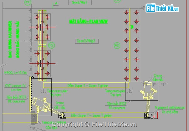 Bản vẽ cầu dầm,thi công cầu,lao lap dam cau,thi cong ket cau nhip,thi cong ket cau nhip bang gia lao gian don