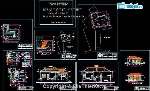 biệt thự 2 tầng,bản vẽ kiến trúc,bản vẽ kết cấu,kết cấu biệt thự,biệt thự 2 tầng 16x16m