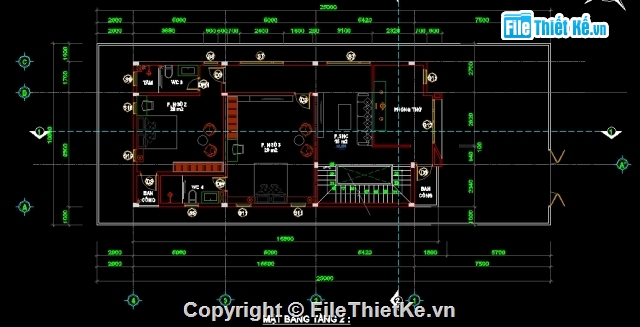 Biệt thự 2 tầng,nhà phố 2 tầng,bản vẽ 2 tầng,nhà dân dụng 2 tầng,Nhà phố 2 tầng 8x17m,biệt thự 2 tầng 8x17m