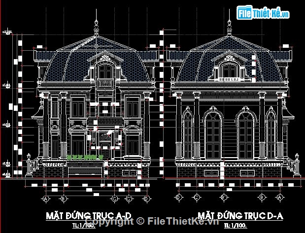 Biệt thự 2 tầng rưỡi,Biệt thự,phong cách cổ điển,Biệt thự 5 tầng,nhà 2 tầng có tầng hầm,Biệt thự kích thước 14x18m