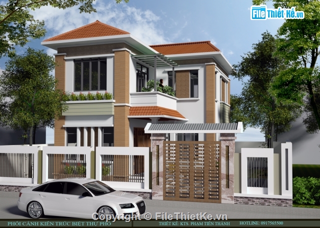 Bản vẽ biệt thự 2 tầng,Biệt thự 2 tầng 8.1x12.4m,Bản vẽ biệt thự chữ L,8.1x12.4m